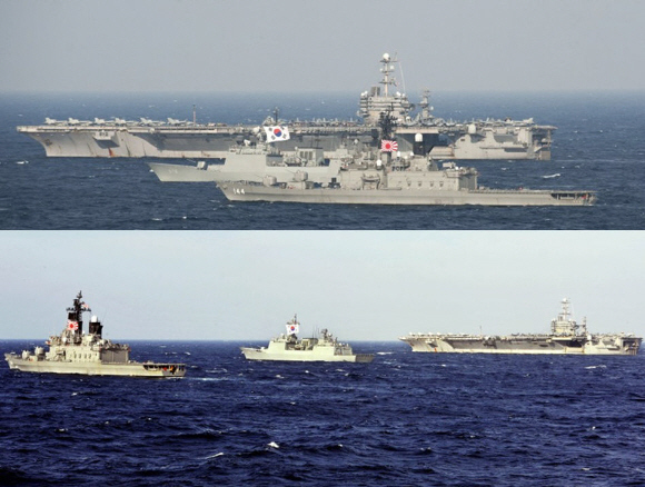 2007年9月12日、韓国の仁川港に到着した日本海自練習艦『かしま』