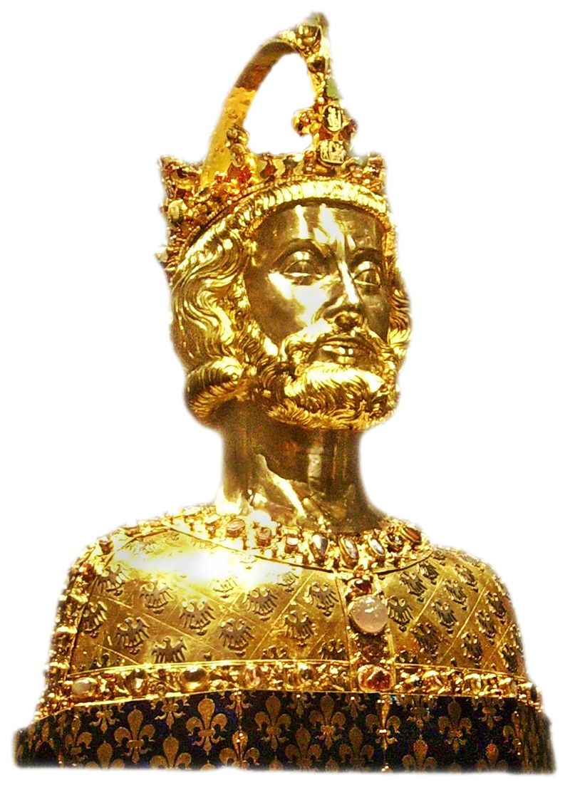 カール大帝の金の胸像（アーヘン大聖堂宝物館）