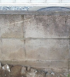 ブロック塀のこすりキズ修理・補修